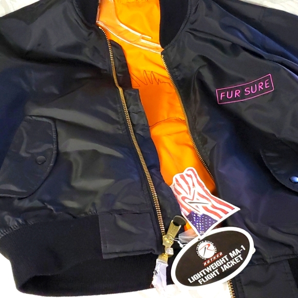 Black Military Air Force MA-1 Reversible Bomber Fl - Picture 4 of 5